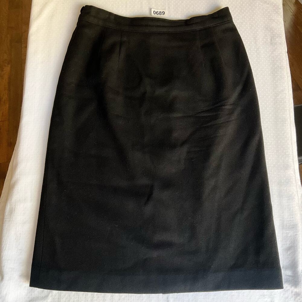 Block Island by Marina Pappas Women’s Pencil Skirt size 10 Petites, Black, Thick